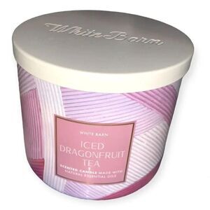 Bath & Body Works ICED DRAGONFRUIT TEA Large Scented 3 Wick Candle 14.5 oz